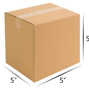 5 X 5 X 5 inch Corrugated Brown Boxes - 3 PLY (150 GSM)