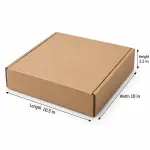 Mailer 10.50 x 10 x 2.50 inch Auto Lock Flat Corrugated Brown Boxes - 3 PLY (150 GSM).