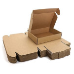 Flat 8 X 8 X 2 Inch Auto Lock Mailer Corrugated Brown Boxes - 3 PLY (150 GSM)