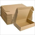 Mailer 10.50 x 10 x 2.50  inch Auto Lock Flat Corrugated Brown Boxes - 3 PLY (150 GSM).