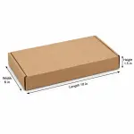 Mailer 10.5 x 6 x 1.5 inch Auto Lock Flat Corrugated Brown Boxes - 3 PLY (150 GSM).
