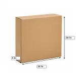16X4X16 Inch Corrugated Brown Boxes - 3 PLY (150 GSM)