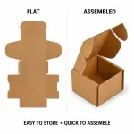 2.5x2x1.5 Inch Brown 3-Ply Self-Locking Corrugated Mailer Box