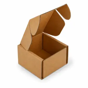 2.5x2x1.5 Inch Brown 3-Ply Self-Locking Corrugated Mailer Box
