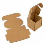 Mailer 2.5 x 2 x 2.5 Inch Auto Lock Flat Corrugated Brown Boxes