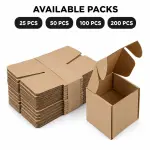 Mailer 2.5 x 2 x 2.5 Inch Auto Lock Flat Corrugated Brown Boxes