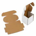 Mailer 2.5 X 2 X 2.5 inch Auto Lock flat White Corrugated Boxes - 3 PLY (150 GSM )