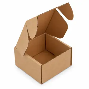 Mailer 3.5 X 3 X 2.5 inch Auto Lock Flat Corrugated Brown Boxes - 3 PLY (150 GSM)