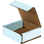 3.5 X 3 X 1.5 Inch Auto Lock Mailer Corrugated white Boxes - 3 PLY (150 GSM)