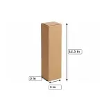 3 X 3 X 12.5 inch 3ply brown corrugated universal box