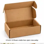4.5 x 3 x 1.5 Inch Brown 3-Ply Self-Locking Corrugated Mailer Box