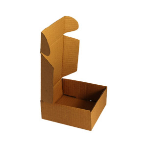 Self Lock Mailer 4.5 X 3 X 2.5 inch Auto Lock Flat Corrugated Brown Boxes - 3 PLY (150 GSM)