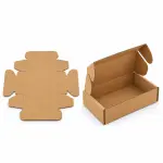 5.5 X 3 X 1.5 Inch Auto Lock Mailer Corrugated brown Boxes - 3 PLY (150 GSM)