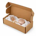 Mailer 5.5x3x2.5 inch Auto Lock Flat Corrugated Brown Boxes - 3 PLY (150 GSM).