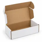 Mailer 5.5 X 3 X 2.5 inch Auto Lock flat White Corrugated Boxes - 3 PLY (150 GSM )