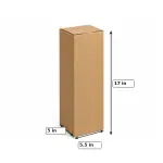 5.5 X 5 X 17 Inch Corrugated Brown Boxes - 3 PLY (150 GSM)
