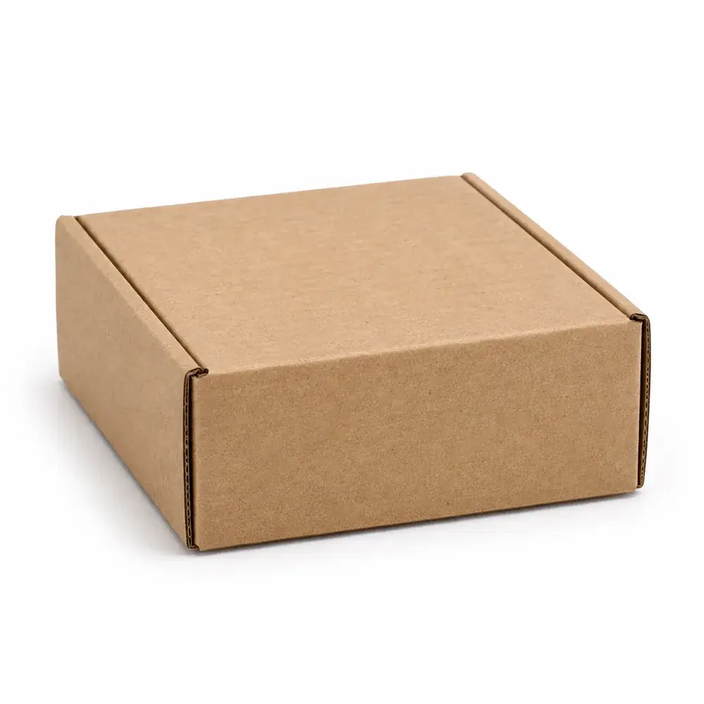 Mailer 5x5x2 inch Auto Lock Flat Corrugated Brown Boxes - 3 PLY (150 GSM).