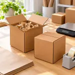 5X5X5 Inch Brown 3-Ply Corrugated Shipping Box