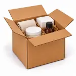 5X5X5 Inch Brown 3-Ply Corrugated Shipping Box