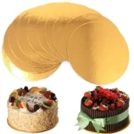10 X 10 inch golden Cake Base Plate Cardboard for Pastries Cakes, Cake board, 10 inch Diameter