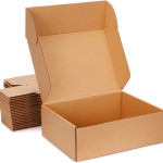 Flat 7 X 4 X 2 inch Auto Lock Mailer Corrugated Brown Boxes - 3 PLY (150 GSM)