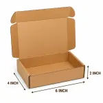 6X4X2 Inch Brown 3-Ply Self-Locking Corrugated Mailer Box