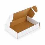 6X4X2 Inch White 3-Ply Self-Locking Corrugated Mailer Box