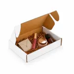 6X4X2 Inch White 3-Ply Self-Locking Corrugated Mailer Box