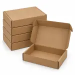 6 × 5 × 1.5 Inch Brown 3-Ply Self-Locking Corrugated Mailer Box