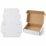 6x5x1.5 Inch Self Lock White 3-Ply Self-Locking Cardboard Mailing Boxes for E-commerce and Gift Packaging.