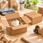 6x6x3 Inch Corrugated Brown Boxes (Pack of 25) | MM WILL CARE