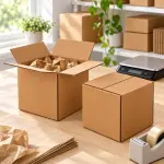 6X6X6inch Corrugated Brown Boxes - 3 PLY (150 GSM)