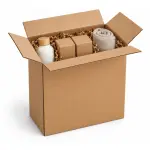7.5X2.5X9 inch corrugated goldeln brown boxes - 3 ply