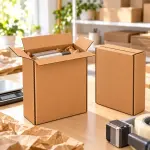 7.75 × 2.5 × 8.75 Inch Brown 3-Ply Corrugated Shipping Box
