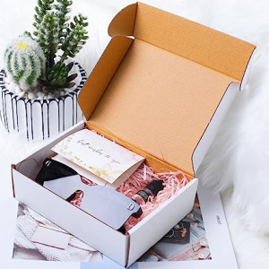 Flat 7 X 6 X 1.75 inch Auto Lock Mailer Corrugated White Boxes - 3 PLY (150 GSM)