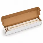 Flat 7 X 2 X 1.5 inch Auto Lock Mailer Corrugated White Boxes - 3 PLY (150 GSM)
