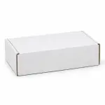 Flat 7 X 4 X 2 inch Auto Lock Mailer Corrugated White Boxes - 3 PLY (150 GSM)