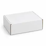 Flat 7 X 5 X 2.75 inch Auto Lock Mailer Corrugated White Boxes - 3 PLY (150 GSM)