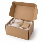 Flat 7 X 5 X 4 inch Auto Lock Mailer Corrugated Brown Boxes - 3 PLY (150 GSM)