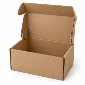 Flat 7 X 5 X 4 inch Auto Lock Mailer Corrugated Brown Boxes - 3 PLY (150 GSM)