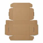 Flat 7 X 6 X 1.75 Inch Auto Lock Mailer Corrugated Brown Boxes - 3 PLY (150 GSM)