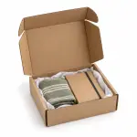 Flat 7 X 6 X 1.75 Inch Auto Lock Mailer Corrugated Brown Boxes - 3 PLY (150 GSM)