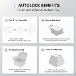 5x5x2 Inch White 3-Ply Self Locking Cardboard Mailing Boxes for E-commerce and Gift Packaging.