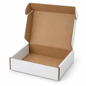 MM WILL CARE 7x7x2 Inch White Self-Lock Corrugated Mailer Boxes