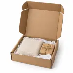 Flat 8 X 8 X 2 Inch Auto Lock Mailer Corrugated Brown Boxes - 3 PLY (150 GSM)