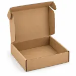 Flat 8 X 8 X 2 Inch Auto Lock Mailer Corrugated Brown Boxes - 3 PLY (150 GSM)
