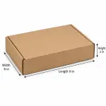 Flat 9 X 6 X 2 inch Auto Lock Mailer Corrugated Brown Boxes - 3 PLY (150 GSM)