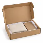 Flat 9 X 6 X 2 inch Auto Lock Mailer Corrugated Brown Boxes - 3 PLY (150 GSM)