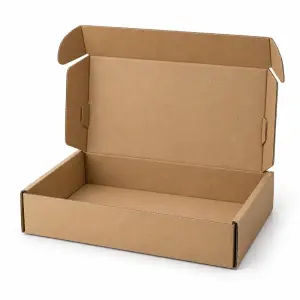 Flat 9 X 6 X 2 inch Auto Lock Mailer Corrugated Brown Boxes - 3 PLY (150 GSM)