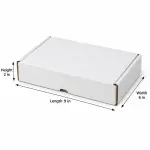 Flat 9 X 6 X 2 inch Auto Lock Mailer Corrugated White Boxes - 3 PLY (150 GSM)